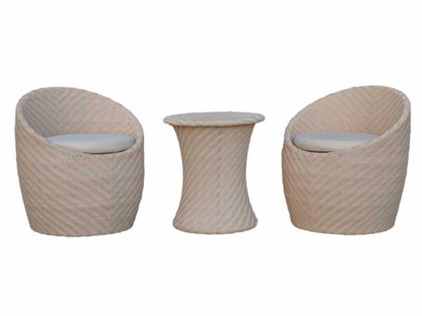 3 piece rattan conversation setting