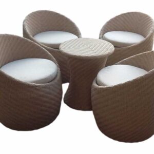 5 piece rattan conversation setting