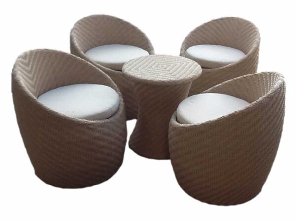 5 piece rattan conversation setting