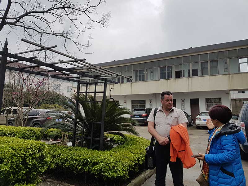 Graham and Trudy on arrival at factory visit