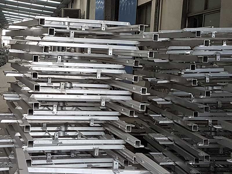 Stack of frames ready for assembly