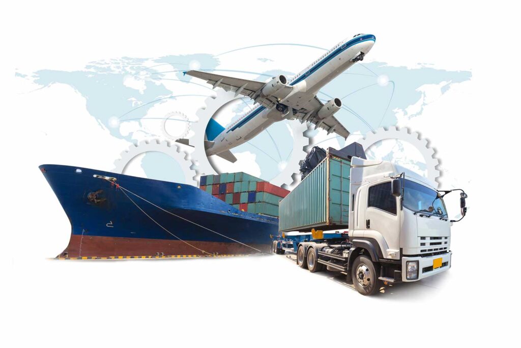 Air sea and land freight options