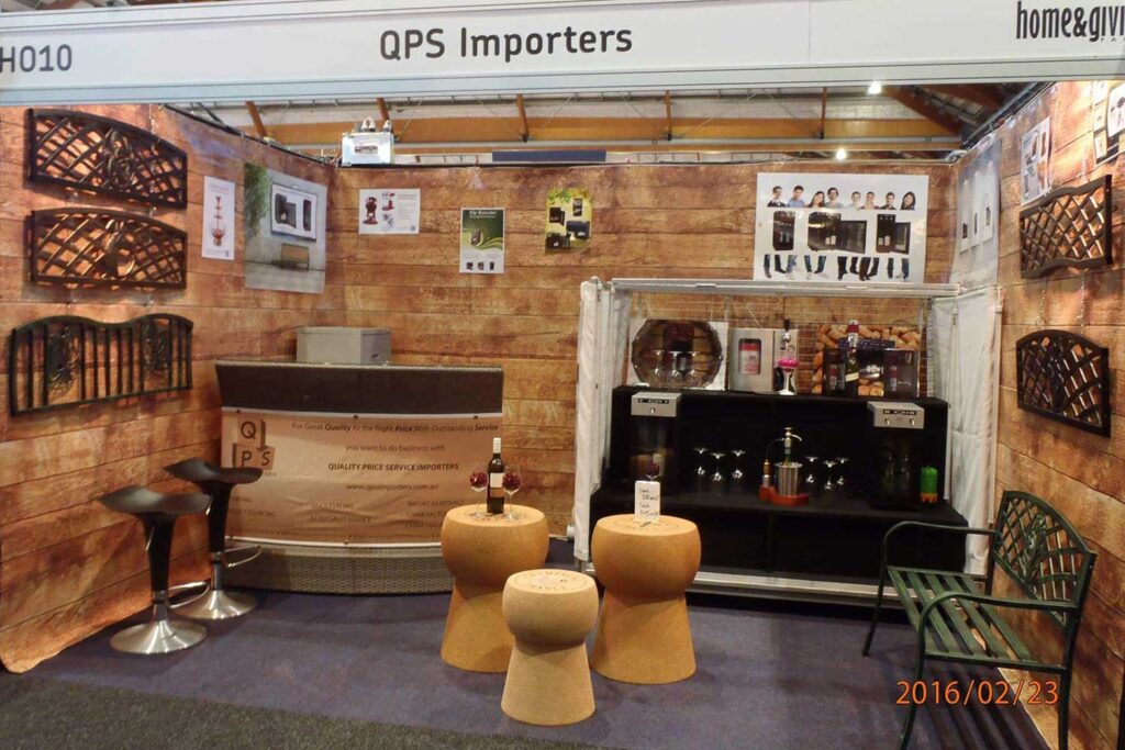 Products on display at the QPS Importers stand